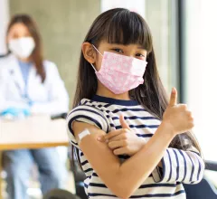 Vaccine-related myocarditis was seen in approximately 0.00005% of children between the ages of 12 and 15. All cases were mild, and the median length of stay at the hospital was three days. . Vaccine child kid young patient covid-19 mask patient