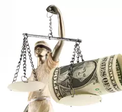 Money court lawsuit judge ruling scales of justice
