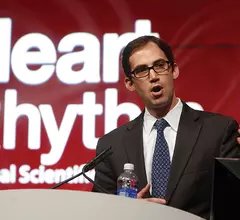 Presenter delivers one of the late-breaking electrophysiology (EP) clinical trials at the annual Heart Rhythm meeting sponsored by the Heart Rhythm Society.