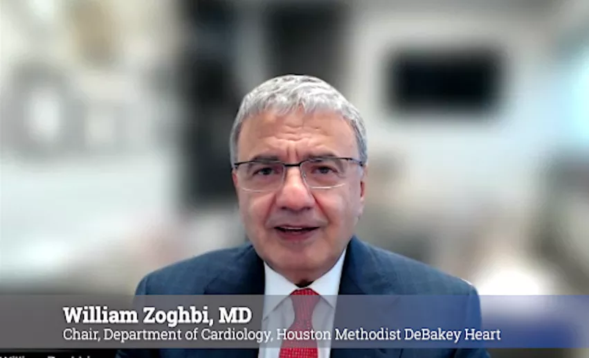 William A. Zoghbi, MD, MACC, FAHA, FASE, is the chair of the Department of Cardiology at the Houston Methodist DeBakey Heart and Vascular Center, and past president of both the American College of Cardiology (ACC) and the American Society of Echocardiography (ASE).