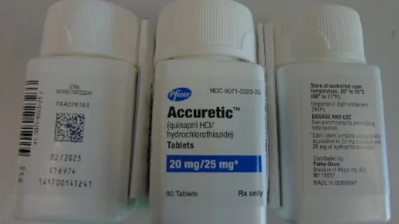 These quinapril HCl/hydrochlorothiazide tablets, which Pfizer sells under the name Accuretic, are included in the voluntary FDA recall.