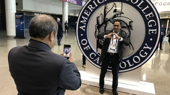 The most popular selfie spot at ACC 2023. At one point the first day of the conference, there were about 1,0000 attendees waiting in a line about two football fields long to get a photo in front of the logo. A testament to the first post-COVID pandemic ACC and large numbers of returning clinicians to the in person event. ACC.23 had more attendees and vendor booths than in 0re-pandemic 2019. #ACC23 #ACC