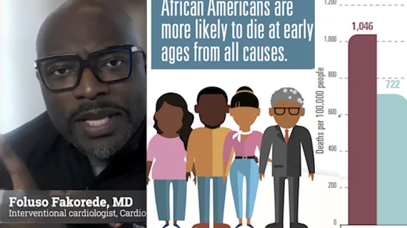Faluso Fakorede, MD, interventional cardiologiost, explains how health disparities serve as a primary driver of 400 amputations a day because patients are not accessing healthcare.